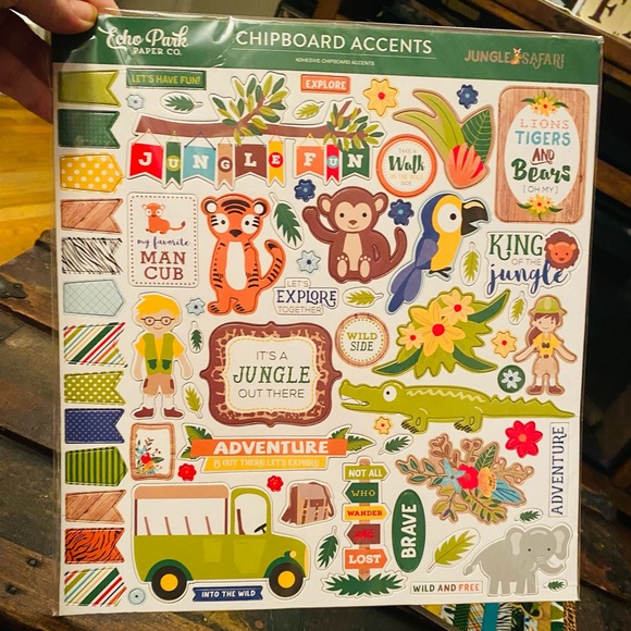 LARGE Chipboard Sticker Set & Paper Pad - Picture 2 of 11